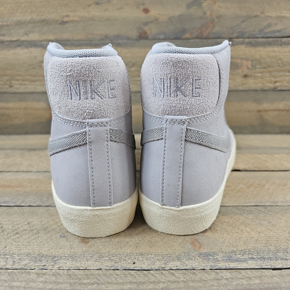 Nike Blazar Mid '77 PRM Men's Shoes Sneakers Grey Fog Two Laces - Picture 5 of 11